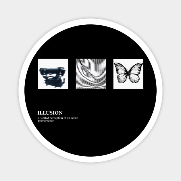 ILLUSION (white) Magnet by AnnVas